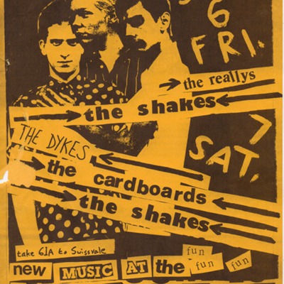 Poster for the Reallys, The Shakes, the Dykes, and the Cardboards at Phase III