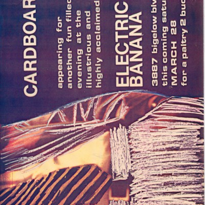 Poster for Cardboards Performing at Electric Banana