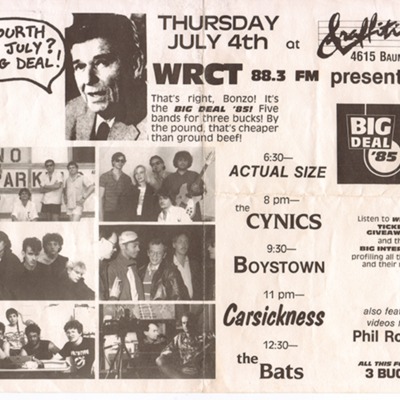 Poster for the Cynics, Boystown, Carsickness, and the Bats Performing at Graffiti