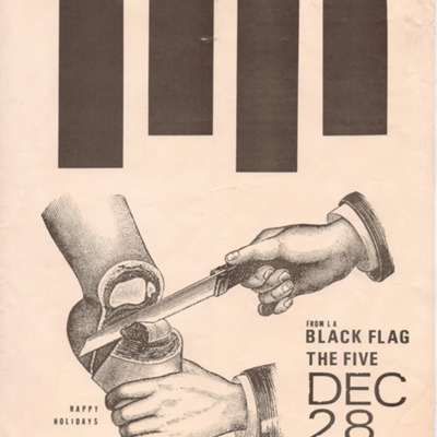 Poster for Black Flag and The Five Performing at Electric Banana