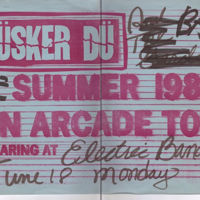 Husker Du Summer 1984 Zen Arcade Tour Poster