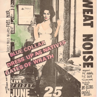 Poster for Blue Collar, Dress Up As Natives, and Gates of Wrath at the Etna Ballroom