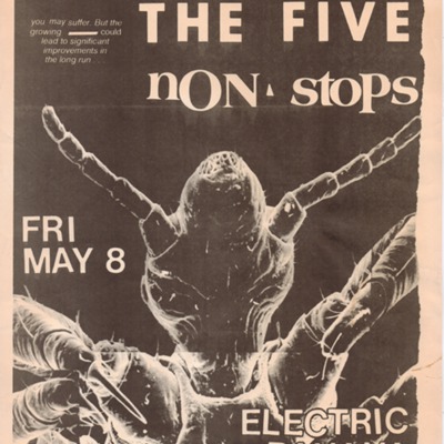 Poster for The Five and Non-Stops Performing at Electric Banana