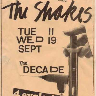 Poster for the Shakes performing at the Decade