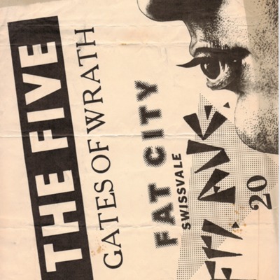 Poster for the Five and Gates of Wrath Performing at Fat City