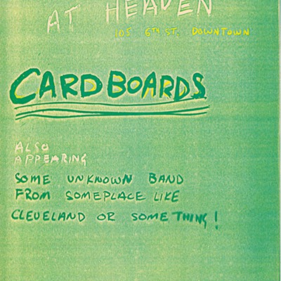 Poster for the Cardboards Performing at Heaven