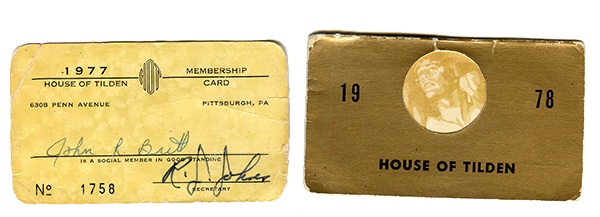 John Britt Membership Cards: Lent to the Pittsburgh Queer History Project for Lucky After Dark.